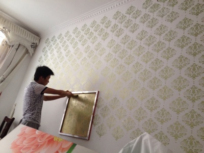 廠家直銷(xiāo)液體壁紙絲網(wǎng)模具印花模具液體墻紙漆模具硅藻泥印花模具